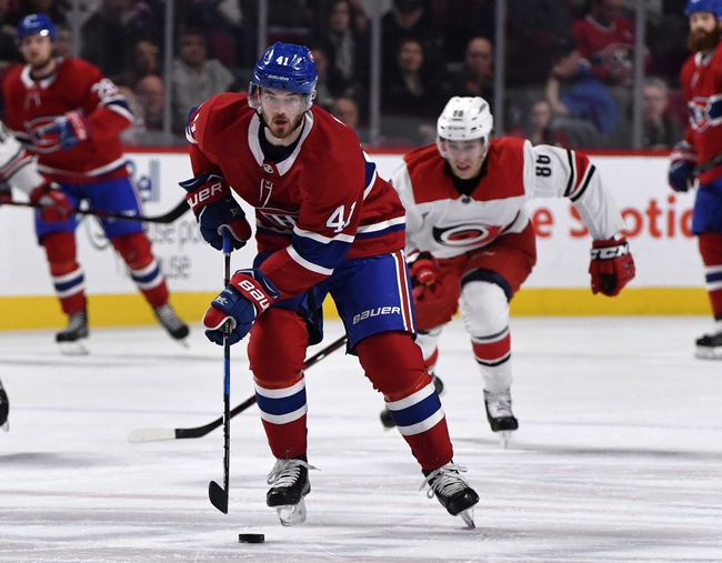 Carolina Hurricanes vs. Montreal Canadiens - 2/1/18 NHL ...